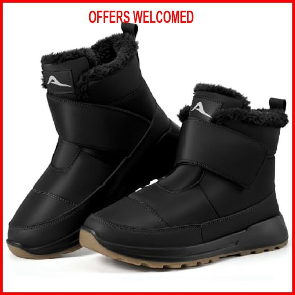 Waterproof Snow Boots with Fur Lining Slip-Resistant Winter Booties - Picture 2 of 7